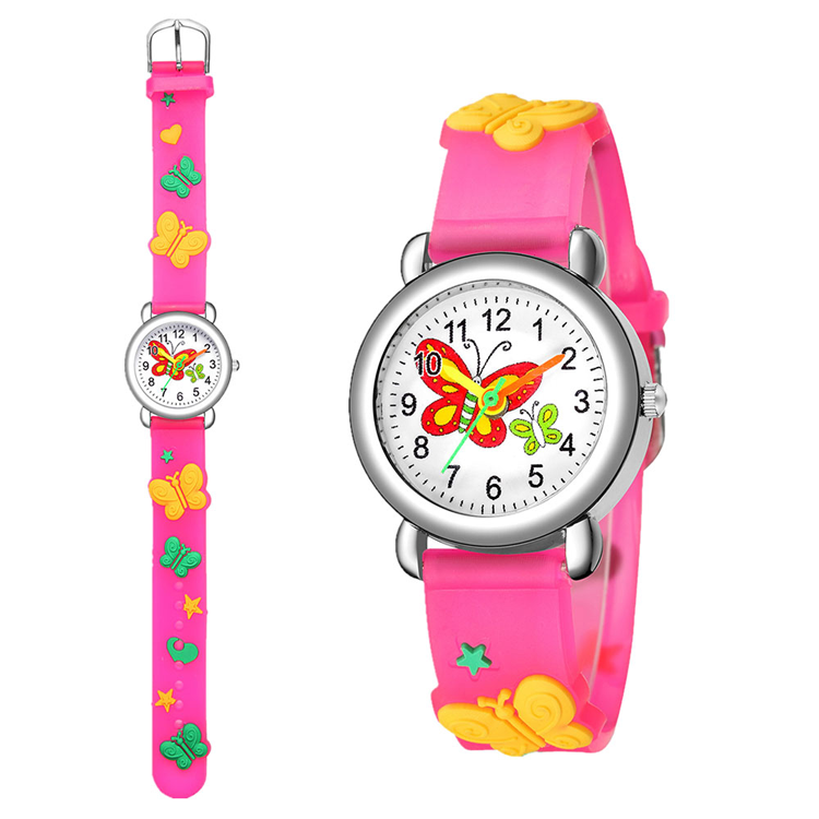Wholesale OEM cartoon kids watch reloj colors student quartz watch