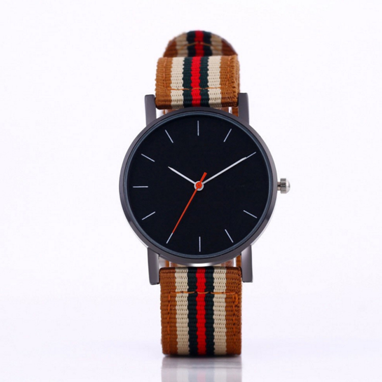 Cheap wholesale mens watch nylon band round case for unisex
